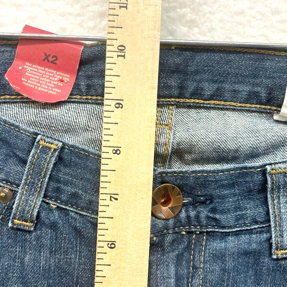Express Jeans Womens 6 Stone Blue X2 Flare Regular 31 Low RiseY2K Vintage Curvy - Picture 11 of 13